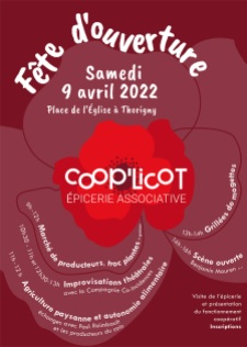 Coop’LicoT Épicerie associative – Fête d’ouverture 9 avril 2022